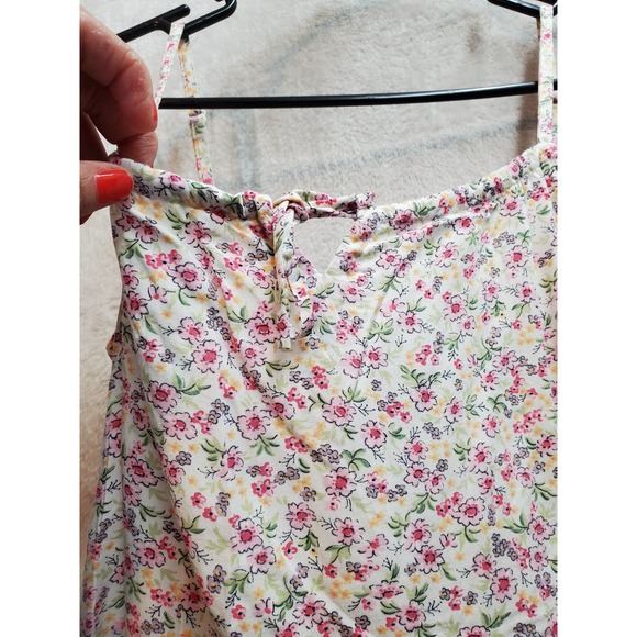 Aéropostale Tank Dress Women Size 12 Multi Floral 100% Rayon Sleeveless Back Zip - Picture 5 of 9